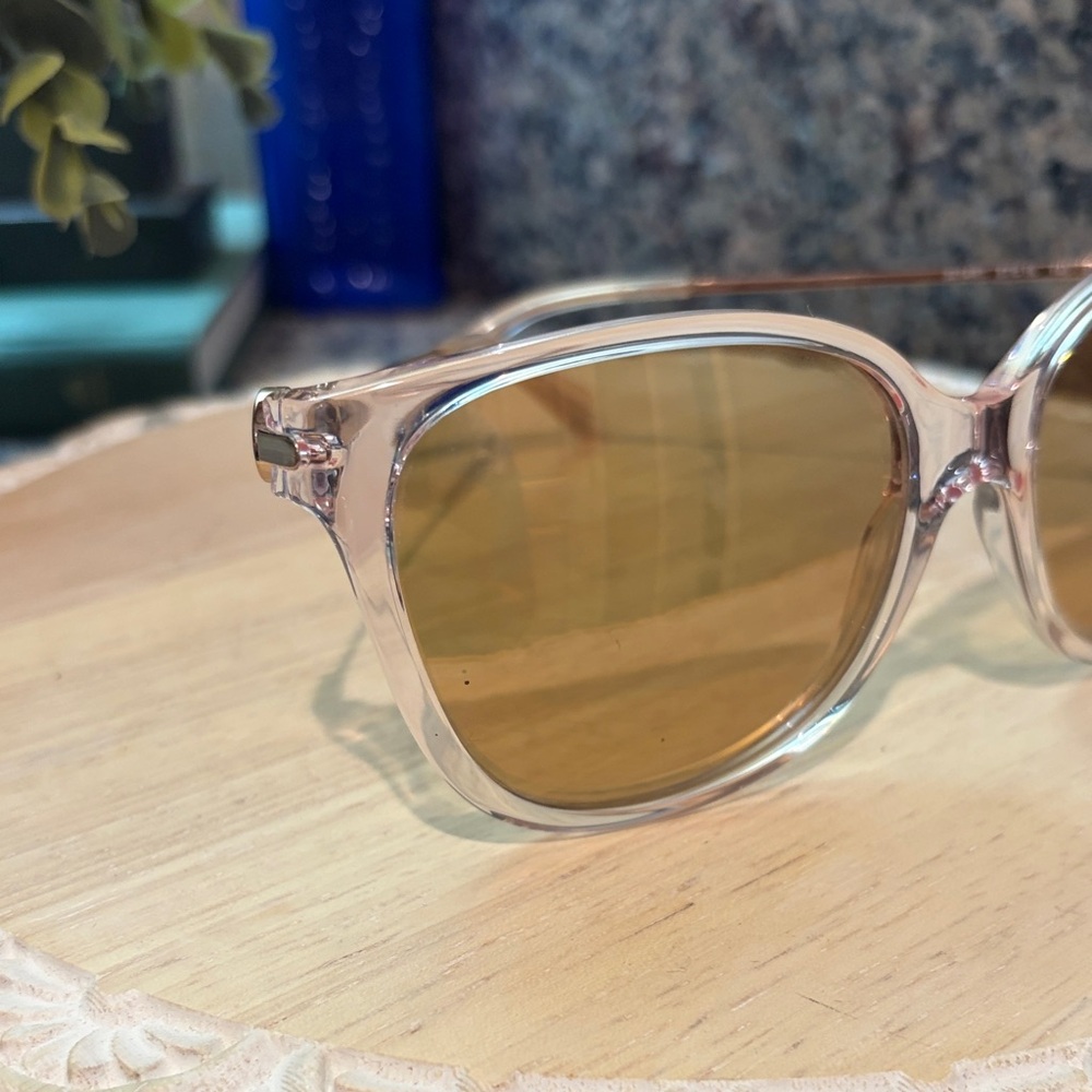 Michael Kors Transparent Sunglasses with Gold-Tinted Lenses - Picture 7 of 11